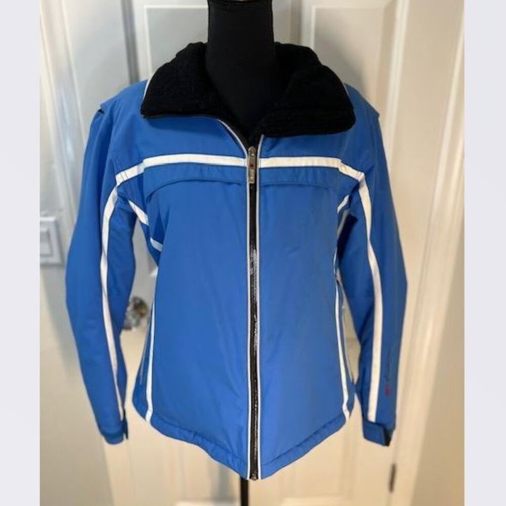 Marker Evolutions Ski/Snowboard Jacket in blue with white trim – Size Petite 10